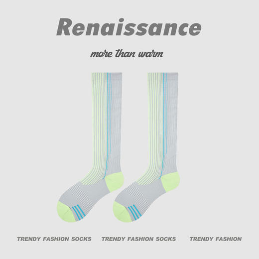 【专业运动，压力防滑袜！】Renaissance运动压力小腿袜 压缩健身跑步跳绳 瑜伽普拉提羽毛球袜-QQ 商品图5