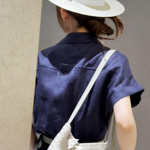 【部分现货】良木礼亚麻连体短裤（腰带）（84886） 商品图6