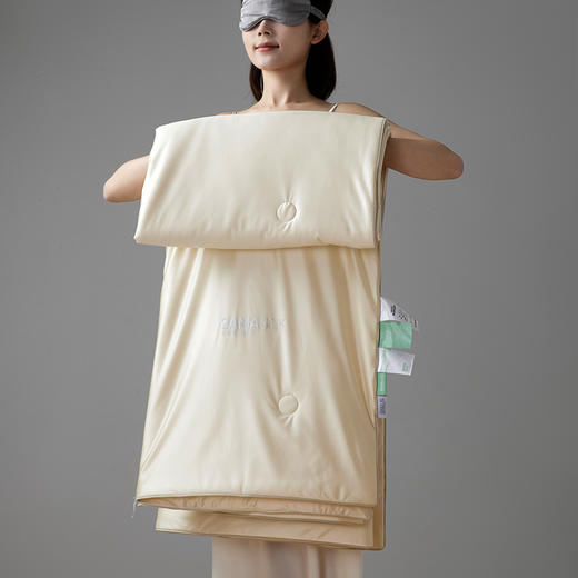 自然醒A类莹丝流光蚕丝夏被轻奢高端巴拿马蚕丝春夏季母婴级裸睡亲肤空调被薄被子可机洗纯色LFS 商品图6