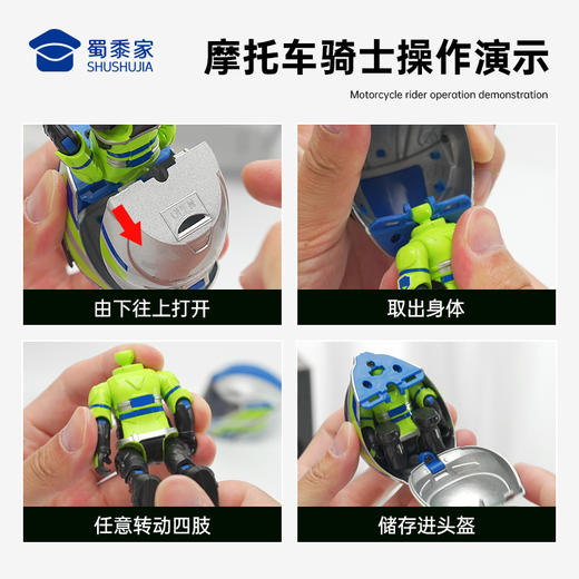 【Q版变形铁骑骑手】可动人偶手办模型儿童玩具礼品摆件 商品图7