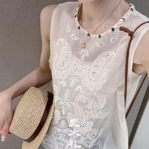 【预售7天】良木礼真丝欧根纱背心（637） 商品图2