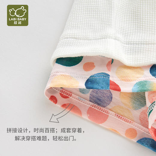 拉比-童衣类（夏）运动圆领服套装玫瑰红/黑色LYBC10043312080/LYBC10043396080 商品图4