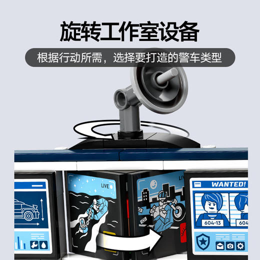 乐高积木L60457乐高城市系列定制警车车库 商品图2