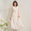 西遇拼接纱裙连衣裙女夏季新款设计感收腰法式a字白色长裙SS150332/SS150333 商品缩略图3