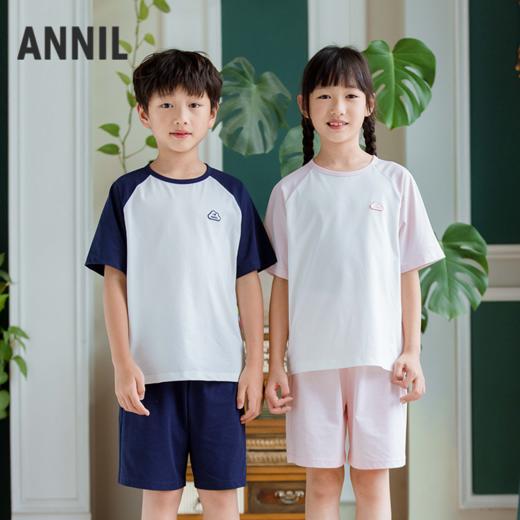 男女童短袖套装夏季新款安奈儿童装JM521228 商品图0