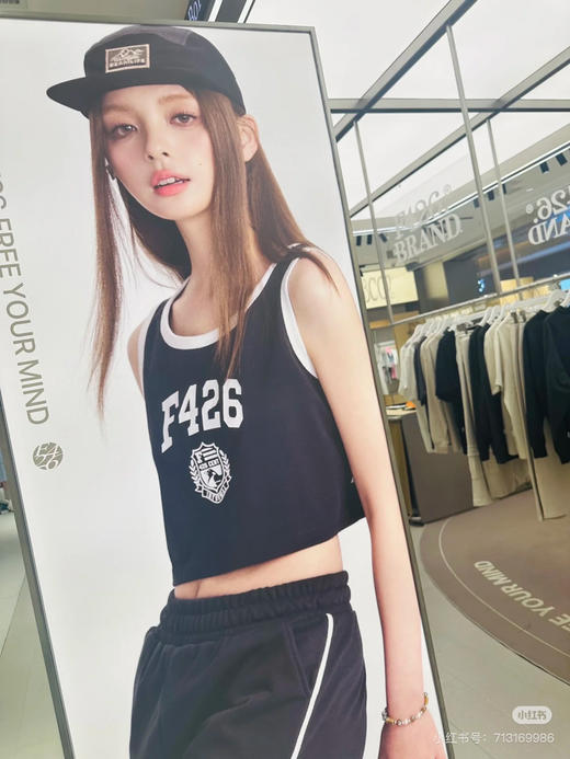 特！F426* 纯元，复古 美式 字母徽章logo，纯棉运动背心～ 商品图0