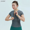 LEANA丽娜休闲运动半拉链短袖收腰透气运动休闲短袖不含胸垫LN52015 商品缩略图3
