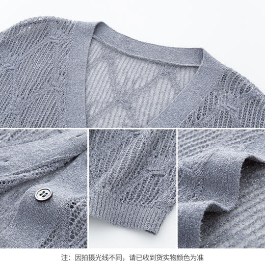 【商场同款】CNR5445 “冷灰色柔肤开衫” 轻柔绵密 舒适软糯 夏季软软开衫 商品图10