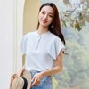 玳莎飞飞袖真丝衬衫女2025年夏季新款通勤气质轻薄透气小立领上衣 FB31109 商品缩略图2