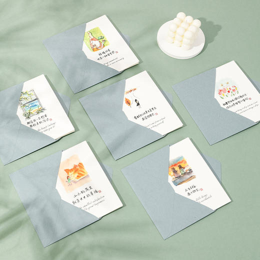 买一送一  治愈系贺卡 中英文对照形式  把生活的褶皱熨成一句轻笑，邮寄给世界的温柔 商品图6