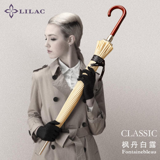 枫丹白露 24骨直骨自动抗风女士经典伞 商品图2