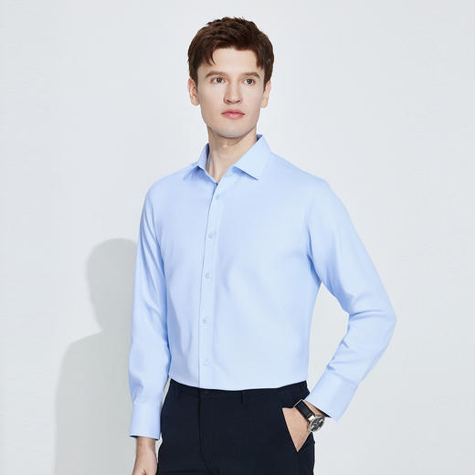【弹力易打理】罗蒙春秋长袖衬衫男士正装商务通勤职业工装上班衬衣男 商品图2