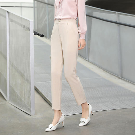 女裤夏季款高端天丝面料休闲小直筒裤   AC-3T1203 商品图1