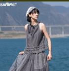 早乙女惠子saotome/STMMJ252298/木耳边格纹网纱马甲 商品图0