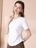 「自」全新升级【铂金会员100/天猫139/差价39】(62844)洛诗琳设计感白色休闲短袖T恤女2025夏季新款气质钉珠百搭显瘦上衣 商品缩略图0