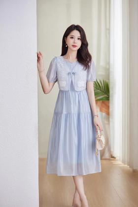 ELLA JADE 法式小清新甜美假两件连衣裙 20525