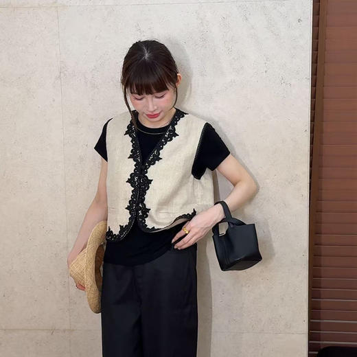 【预售7天】良木礼亚麻马甲（8396） 商品图0