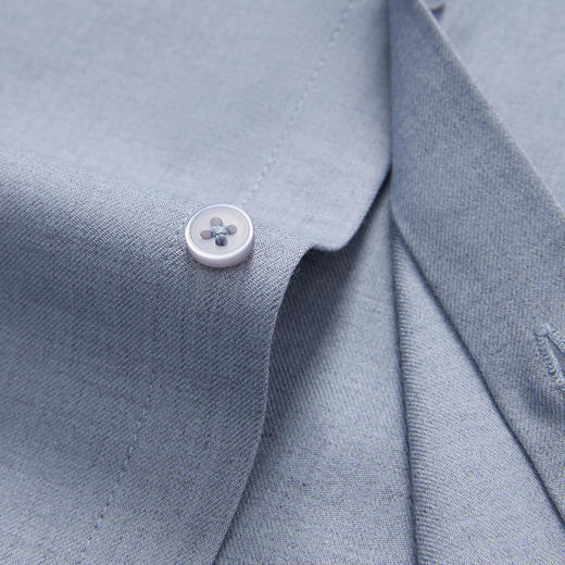 【莫代尔+羊毛】罗蒙春秋高品质长袖衬衫男士商务通勤职业正装微弹力高端衬衣 商品图10