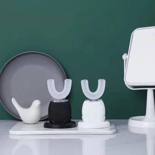 【微笑从齿刻开始】U型美牙仪全自动口含电动牙刷充电超声波震动亮白牙齿懒人牙刷。ry 商品图1