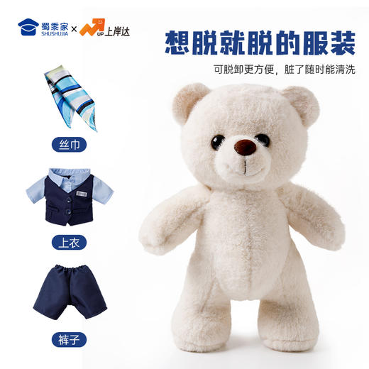 【银行职员站姿熊】可定制创意毛绒职业小熊公仔儿童玩具服装可脱送礼礼物 商品图3