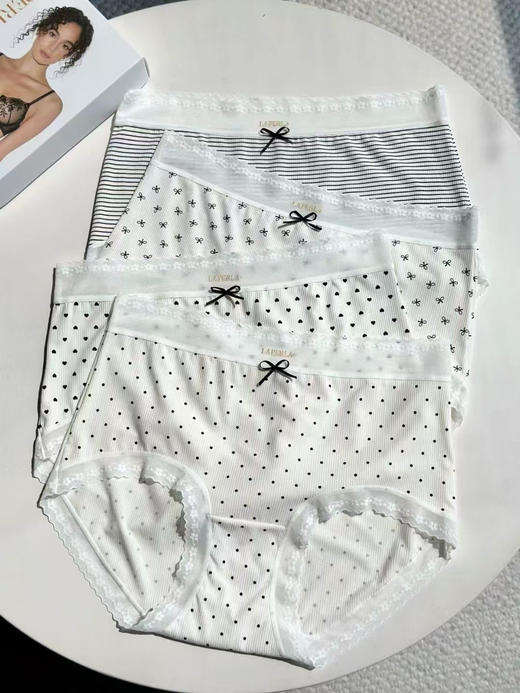 Laperla 香风仙气颜值舒适并存内裤80支超细纤维罗纹 亲肤柔软（一合4条装）均码80～135🉑穿 商品图4