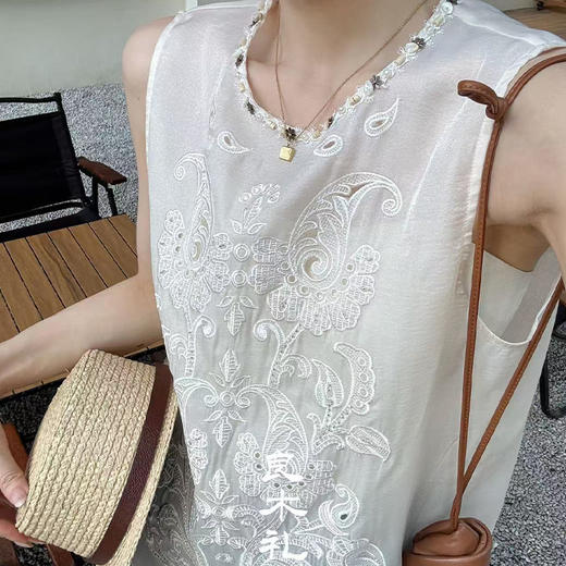 【预售7天】良木礼真丝欧根纱背心（637） 商品图1