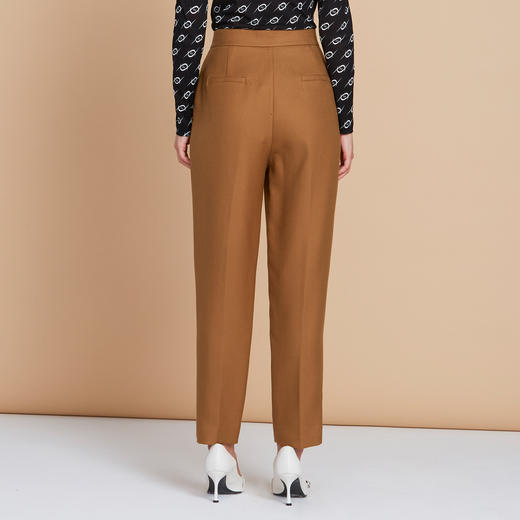 EITIE爱特爱冬季新款通勤百搭显瘦100%绵羊毛毛呢裤子7605303 商品图5