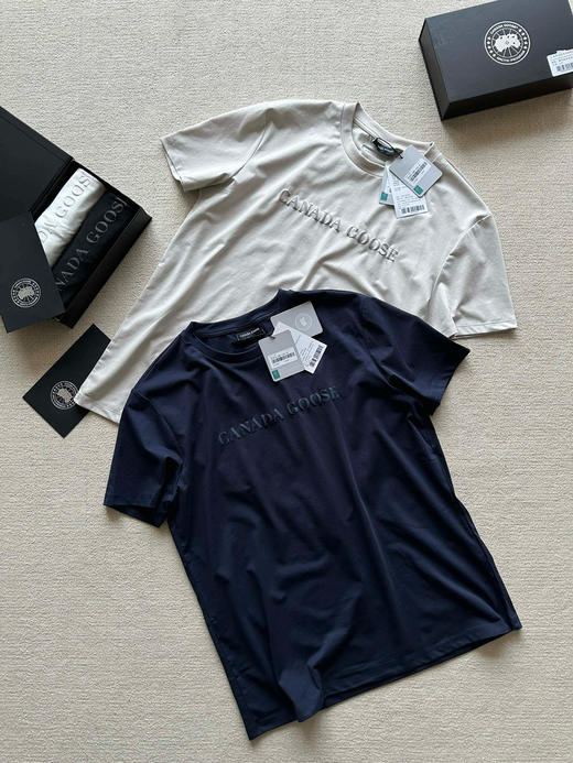 鹅。圆领衫。一盒两件。 黑色白色/1盒。  灰色蓝色/1盒 商品图8