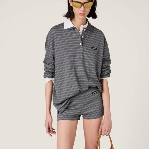 MIU-S 灰色条纹针织套装 商品图0