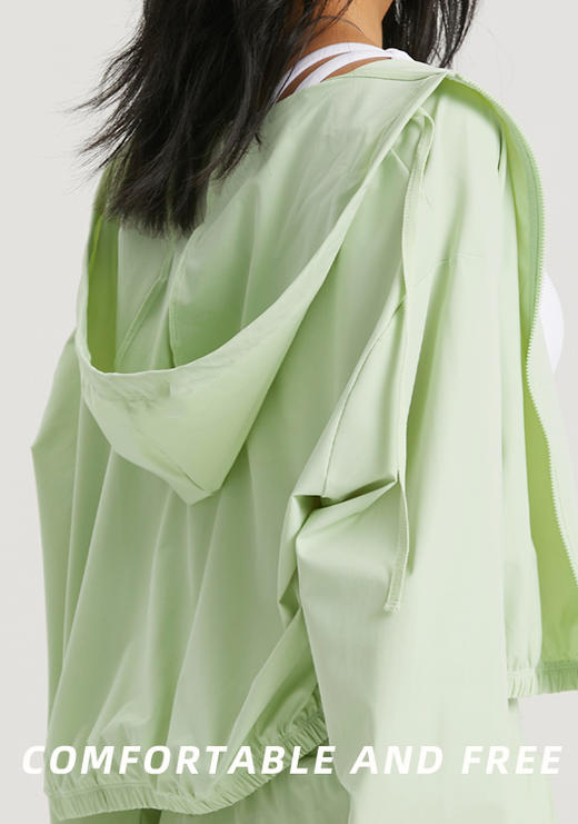 臣禾	【冰皮防晒衣】连帽抽绳防紫外线瑜伽服短外套	JZ252010675 商品图2