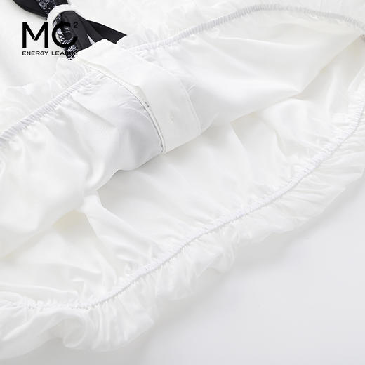 女装翻领陪丝巾款下摆抽皱无袖衬衣-252C5223006 商品图3