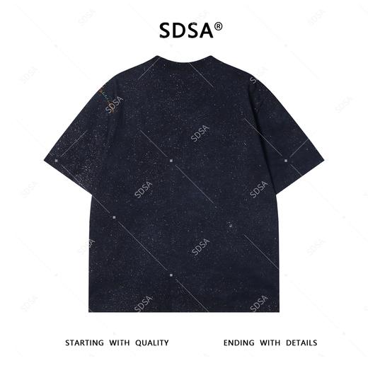 T3858夏季高级感新款男士美式满天星彩色缝线设计短袖T恤休闲圆领上衣 商品图5