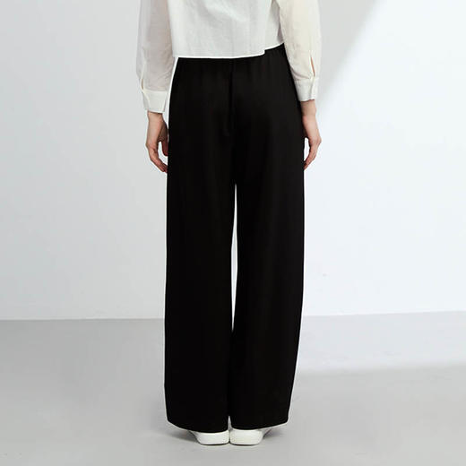 VIVIAN LIU R2457506 25春季新款斜插兜腰部前拉链直筒休闲长裤 商品图1