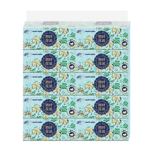 清风 四叶花运系列3层80抽纸巾10包 6922266486456 商品图0