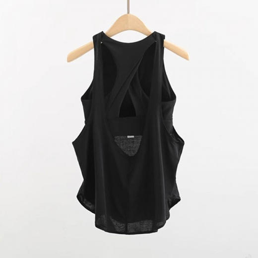 【新款运动背心】健身内衣无袖瑜伽服 美背宽松带胸垫无袖上衣  商品图5