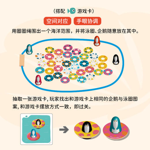 Gakken学研儿童桌面玩具企鹅找泳圈毛毛虫接接乐 商品图4