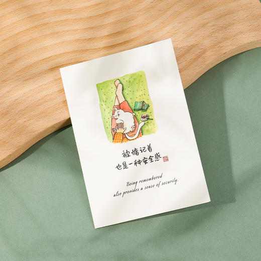 买一送一  治愈系贺卡 中英文对照形式  把生活的褶皱熨成一句轻笑，邮寄给世界的温柔 商品图4