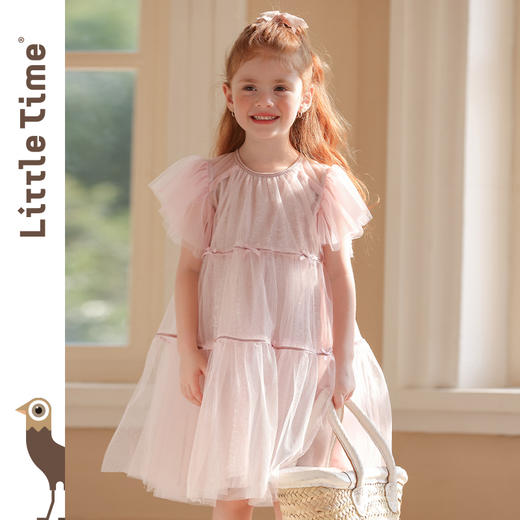 女童连衣裙2025夏新款儿童洋气时尚网纱公主裙礼服裙 商品图0