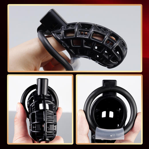 索迹 黑网格贞操锁 商品图3