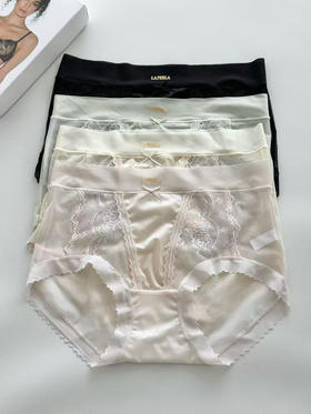 Laperla纯欲风蝴蝶结蕾丝性感内裤 超薄透气款（一合4条装）均码85 ~135可穿