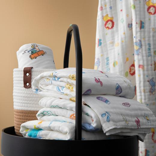 三利婴儿浴巾6层纱布纯棉超软新生儿宝宝儿童全棉洗澡大毛巾裹巾 商品图1