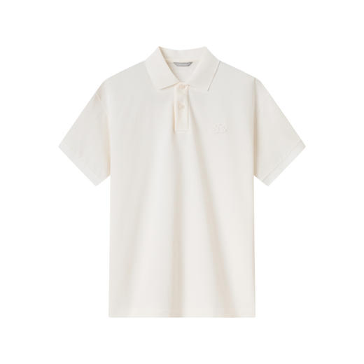 九牧王 凉感POLO衫 夏白色扁机领标准版短袖POLO衫 JT2E20210 商品图2