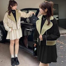 【诗铭洛可】XCY838拼色西服外套灯芯绒B19-3