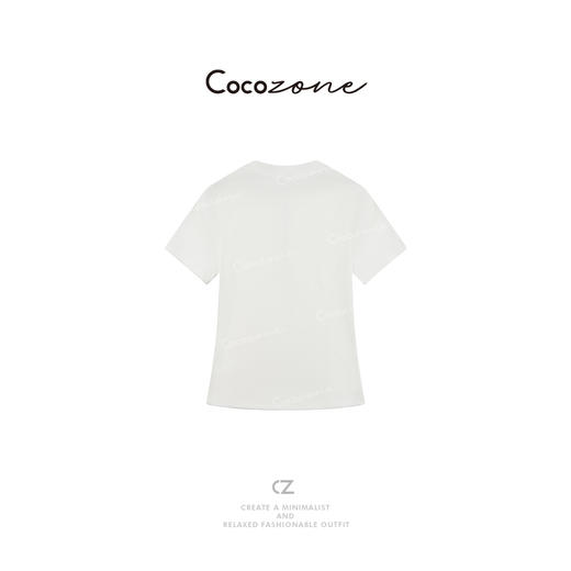 COCO ZONE刘一一 【立領半拉鏈】运动风纯色短袖T恤 CD2A0248 商品图1