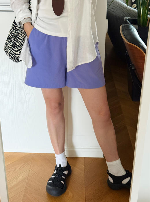 松弛夏日｜速干-松紧腰显瘦显腿直短裤 商品图10
