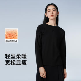 拇指白小T仿生热特姆插肩烫钻圆领长袖女款无限系列