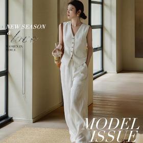 老钱风亚麻三件套，法式穿搭极简有气场，精致利落线条感【G】