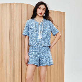 精致日常水洗浅牛仔蓝外套高级气质感罩衫2025春季(货号:MS86JA024B1002)