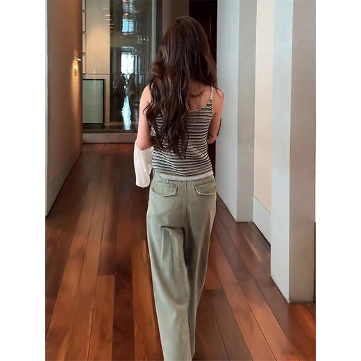 COCO ZONE 刘一一 【100棉】定染复古工艺牛仔长裤 CD1A0518 商品图2