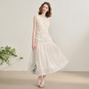 西遇拼接纱裙连衣裙女夏季新款设计感收腰法式a字白色长裙SS150332/SS150333 商品缩略图1